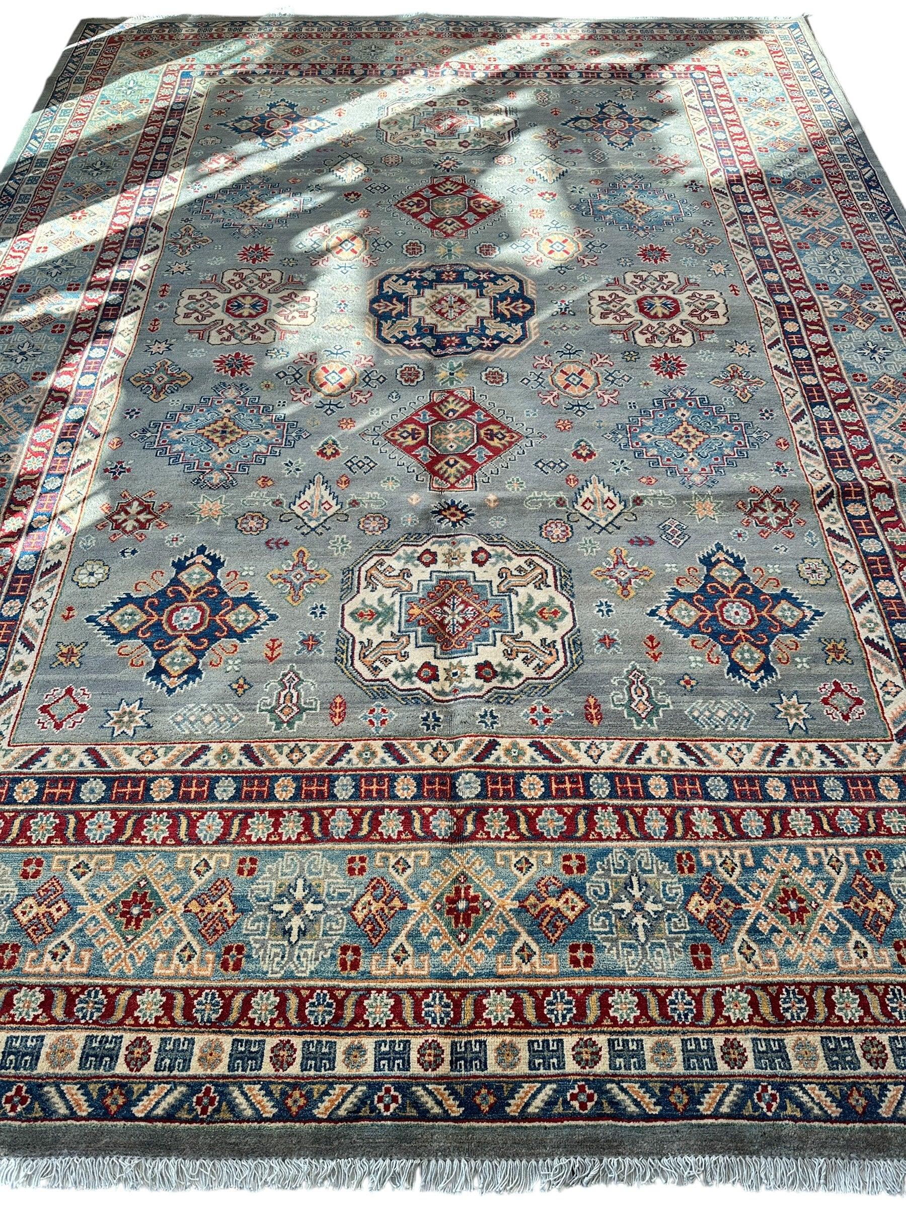 Hand-Knotted Afghani Kazak Wool Rug 8’11” x 11’10” Rugistan