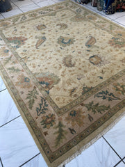 Hand-Knotted Oushak Soft Wool Rug 8 x 10 Rugistan