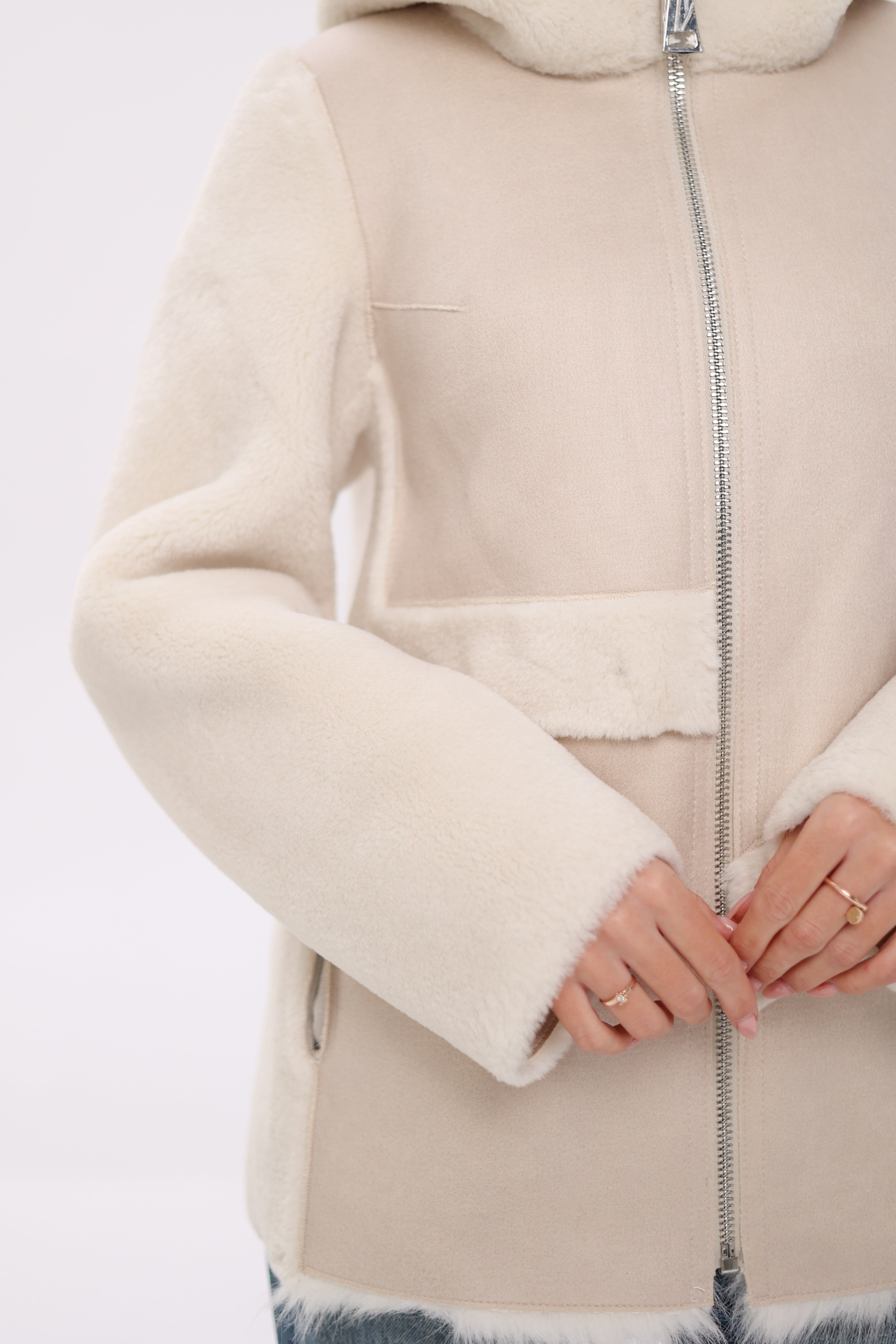 ⇆ Reversible Hooded Wool Blend Jacket Alaska® Outerwear Company