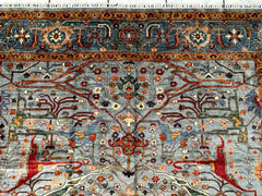 Hand-Knotted Trasitional Serapi Ghazni Wool Rug – 9’1” x 12’ – Intricate Floral Design Rugistan