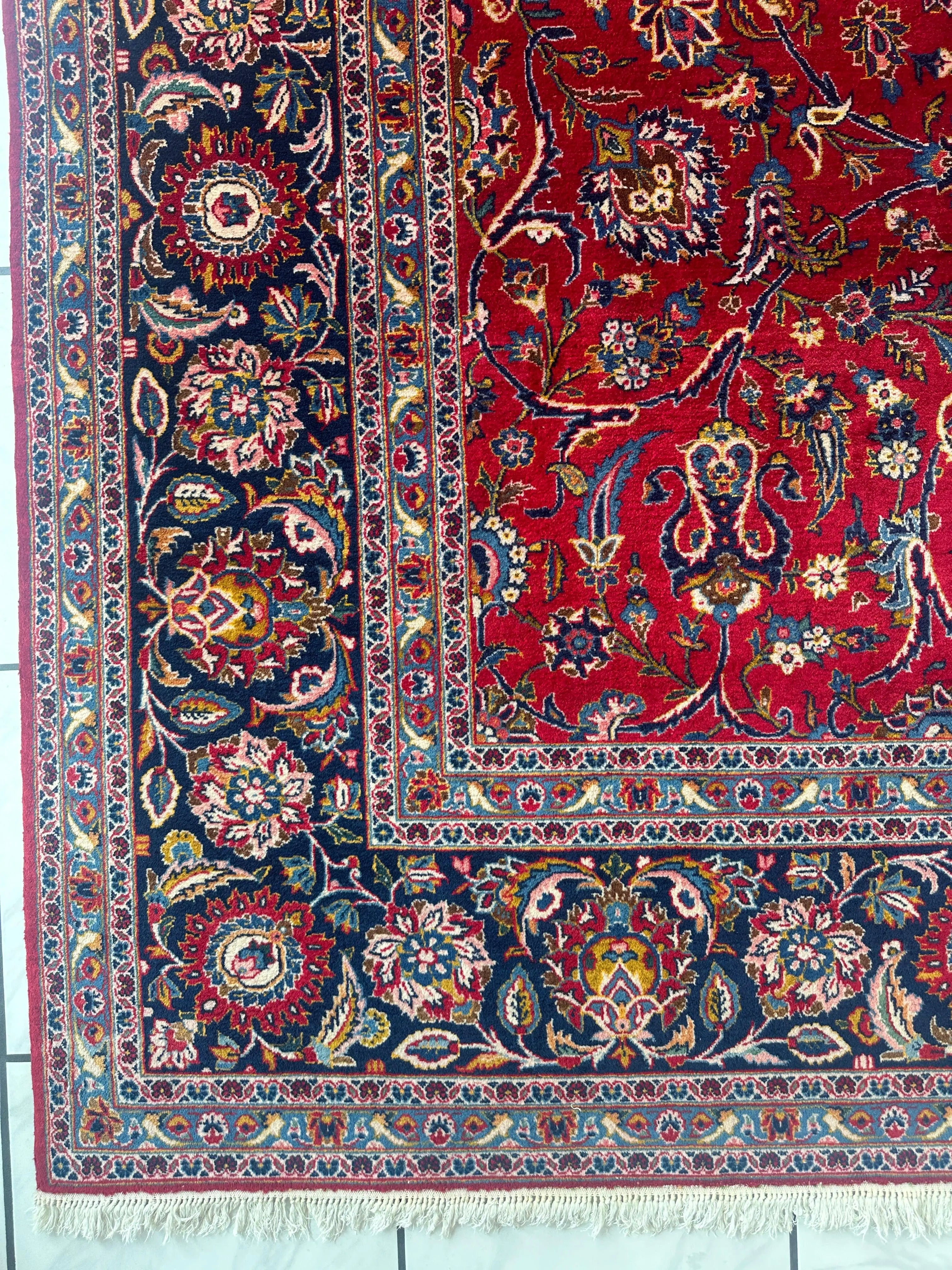 Incredible Persian Kashan All Over Wool Rug 10’2” x 14’ Rugistan