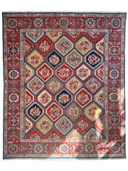Handwoven Nourison Soumak SK43 Multicolor Area Rug – 7'8" x 9'11" – Professionally Cleaned Rugistan