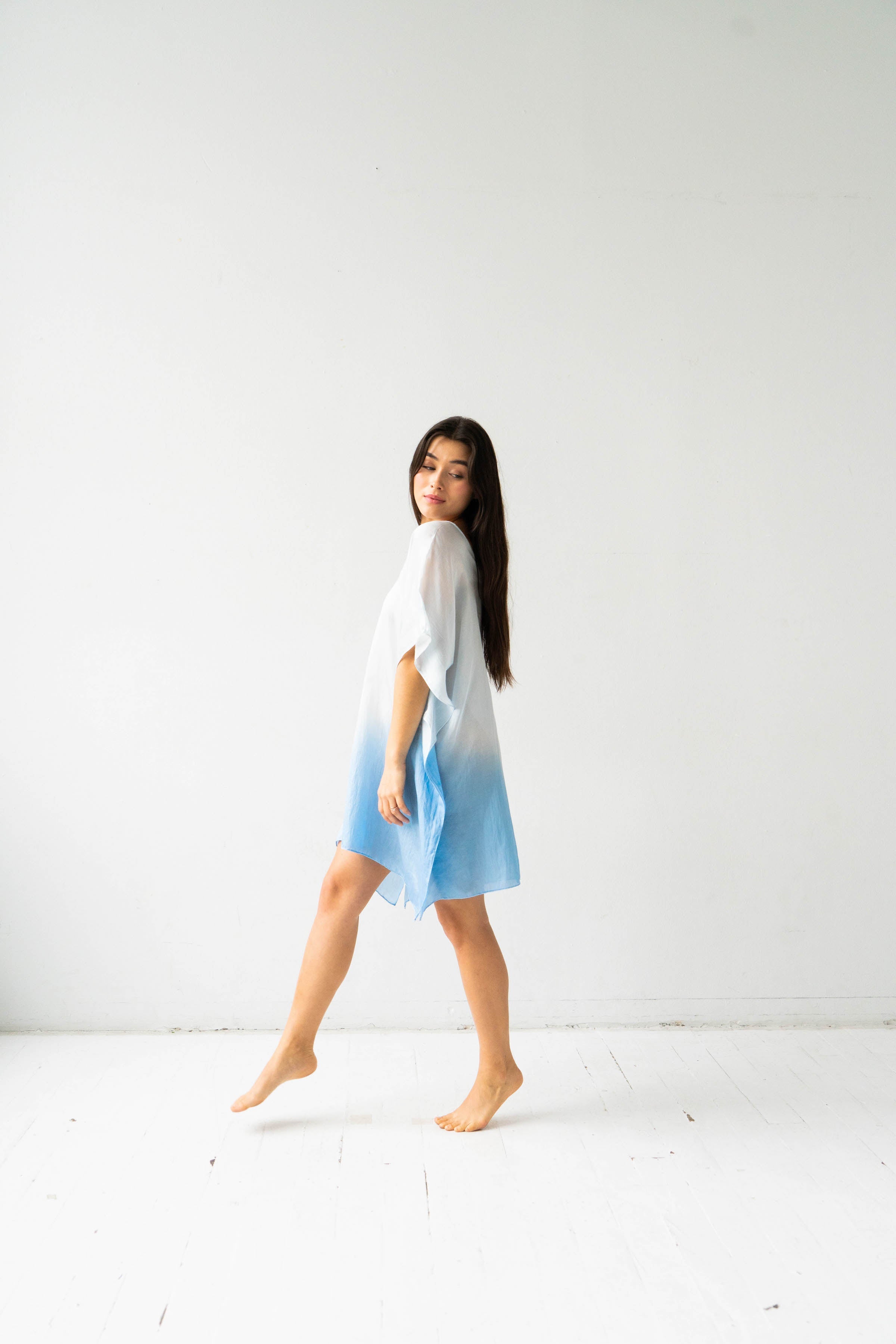 Cotton/Silk Kaftan V Neck 34" Salua Lingerie