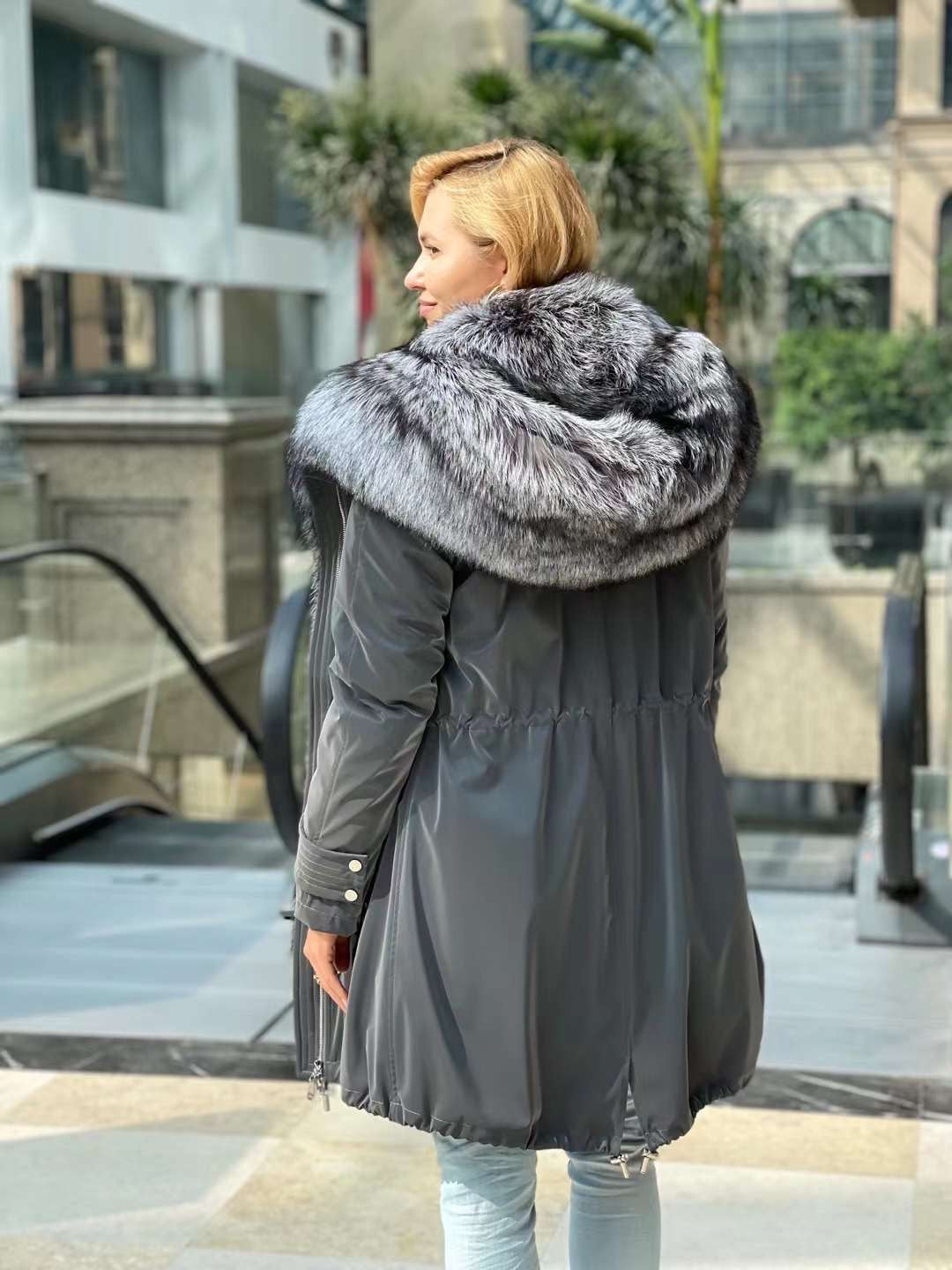 Genuine Silver Fox Fully Lined Hood Rabbit Insulated Parka Alaska® Outerwear Company