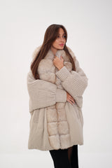 Genuine Polar Fox Boucle Down Coat Alaska® Outerwear Company
