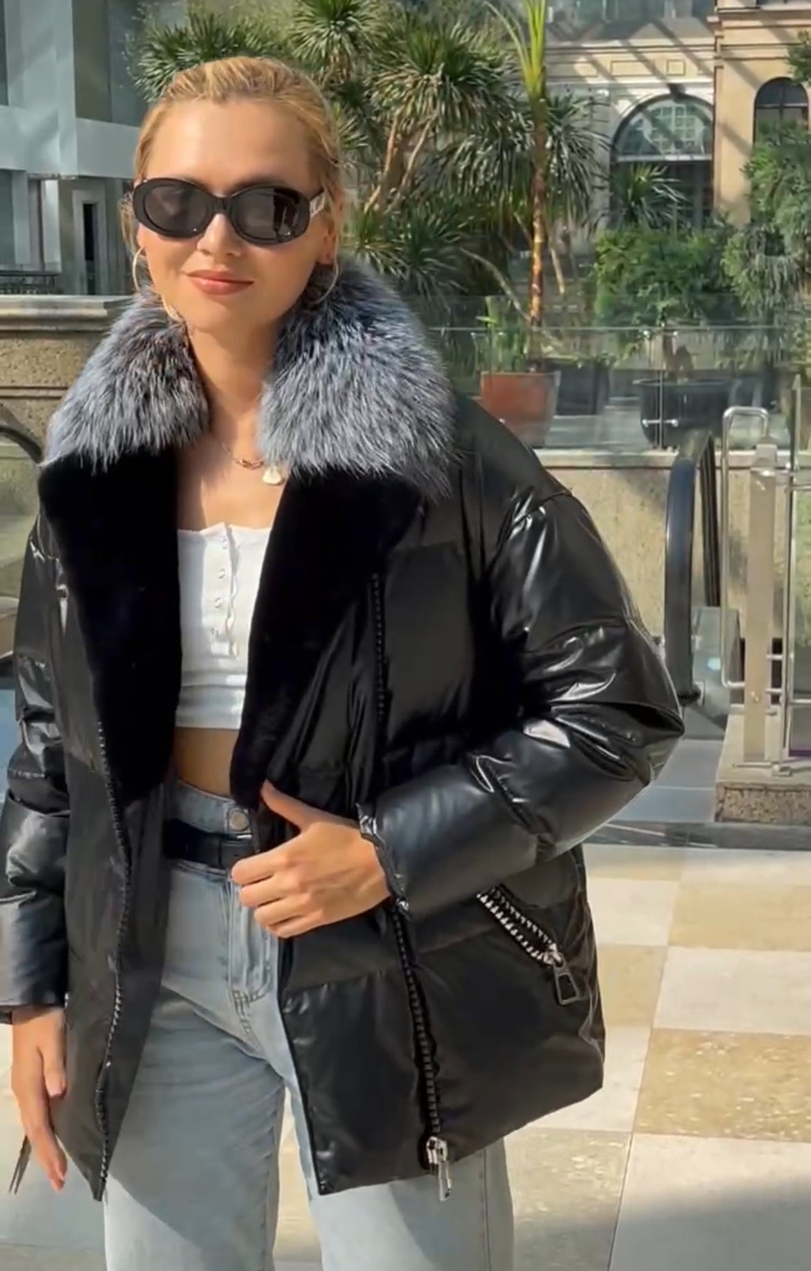 Genuine Silver Fox Fur Down Fill Water-Repellent Coat Alaska® Outerwear Company