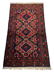 Hand-Knotted Afghani Baluch Wool Rug - 2'10" x 5' Rugistan