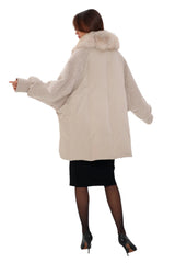 Genuine Polar Fox Boucle Down Coat Alaska® Outerwear Company