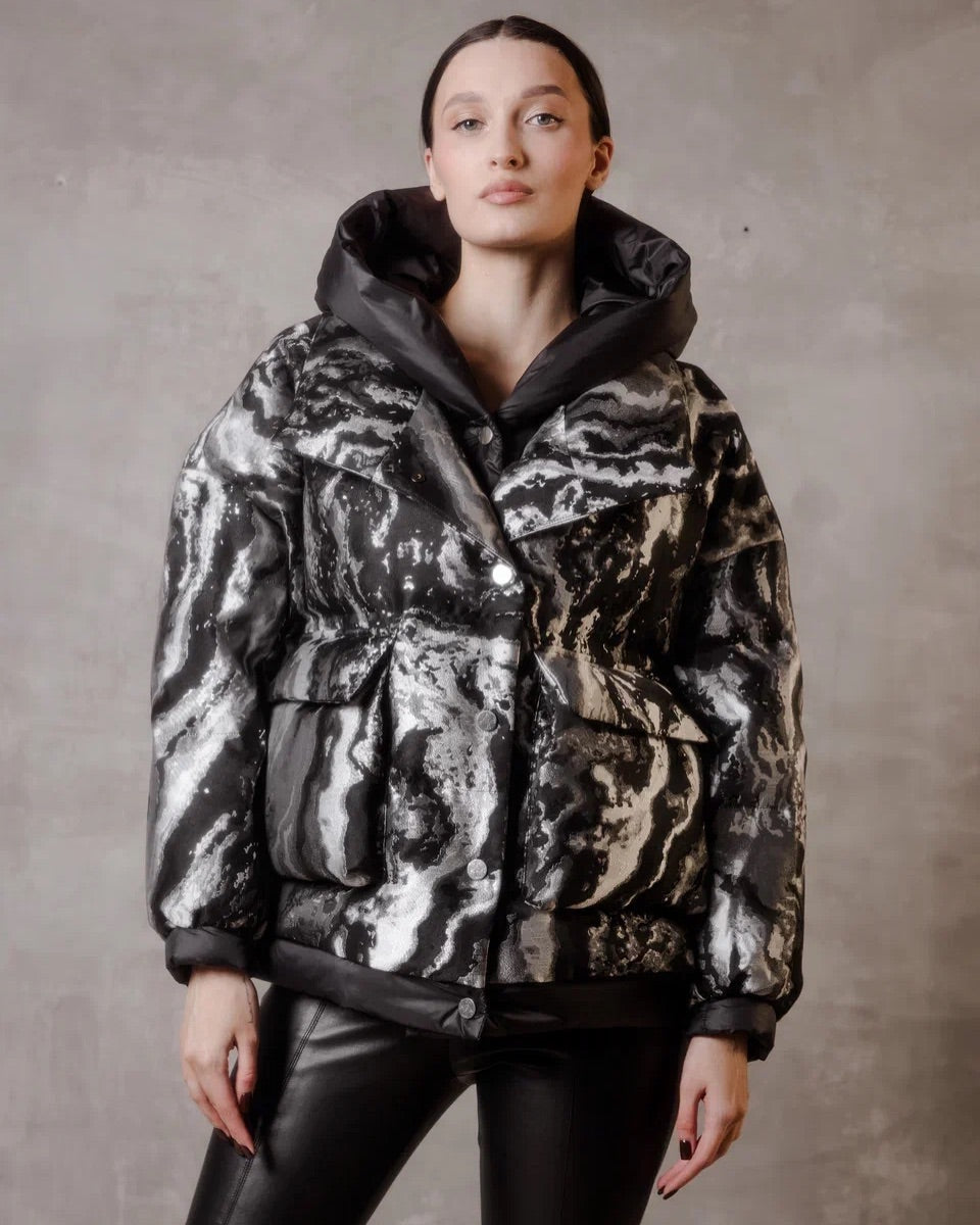 Marble Jacquard Down Fill Coat Alaska® Outerwear Company