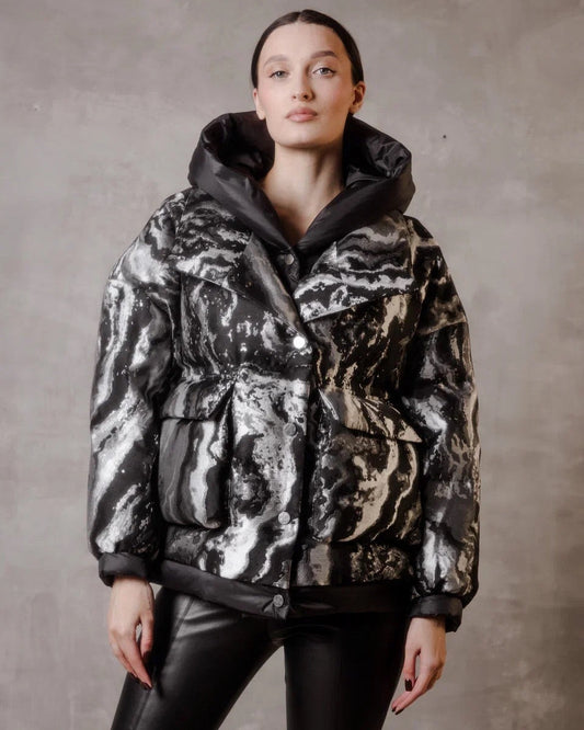 Marble Jacquard Down Fill Coat Alaska® Outerwear Company