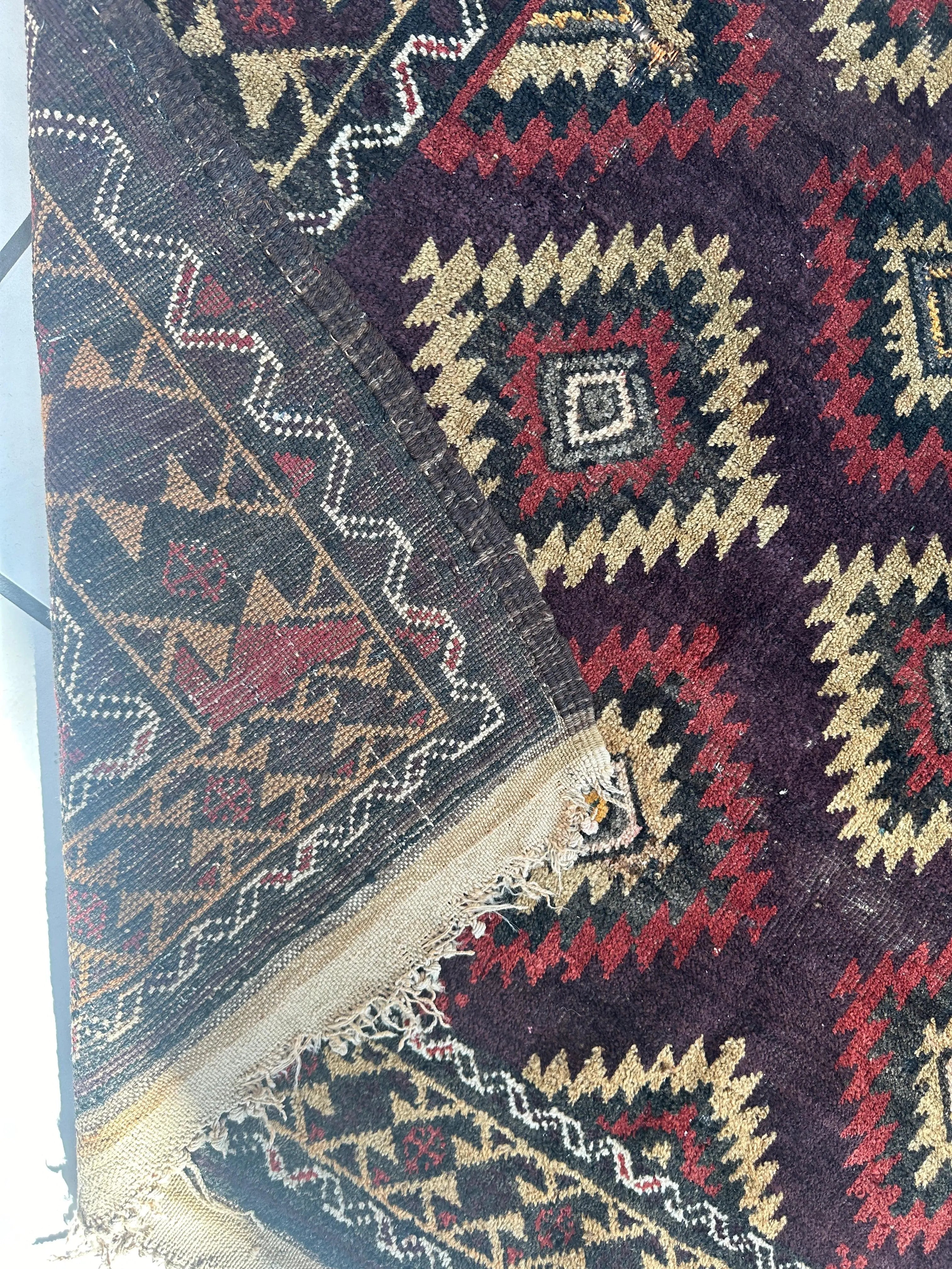 Antique 1900’s Tribal Baluch Wool Rug 4’5” x 8’6” Rugistan