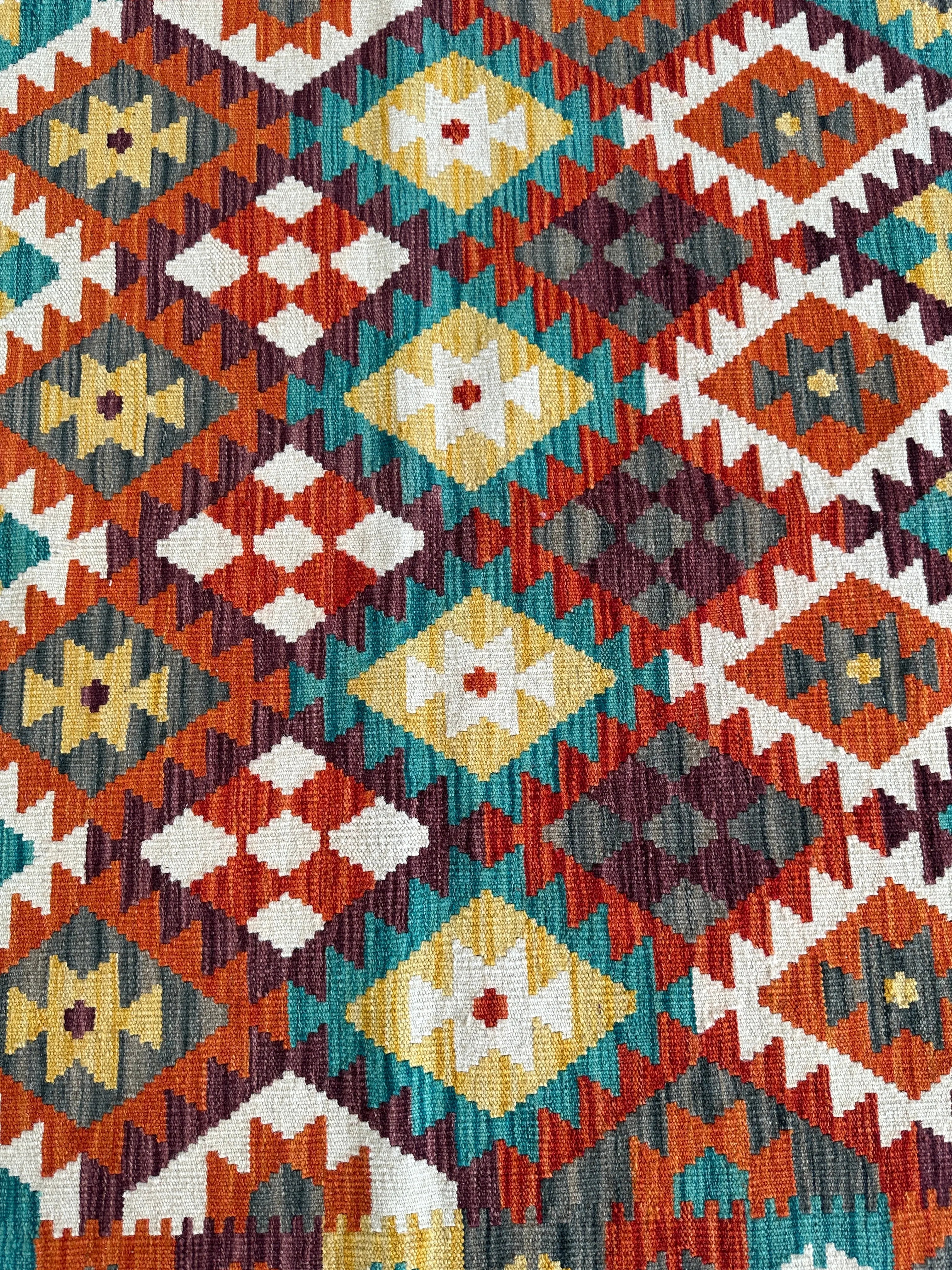 Afghani Maimana Kilim Wool Rug 4’3” x 6’7” Rugistan