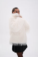 Faux Ostrich Luxe Wool Blend Coat Alaska® Outerwear Company