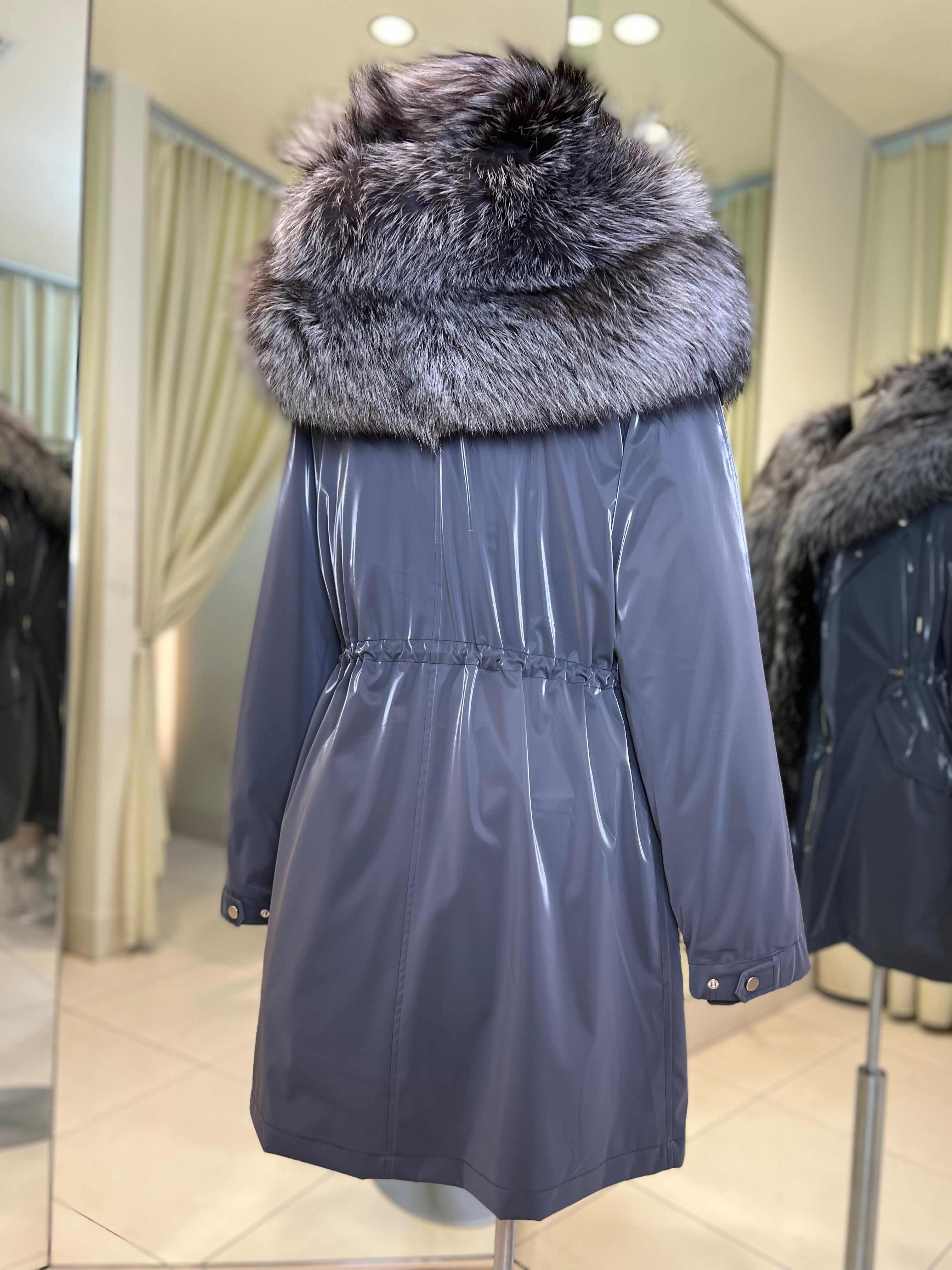 Genuine Silver Fox Fully Lined Hood Rabbit Insulated Parka Alaska® Outerwear Company