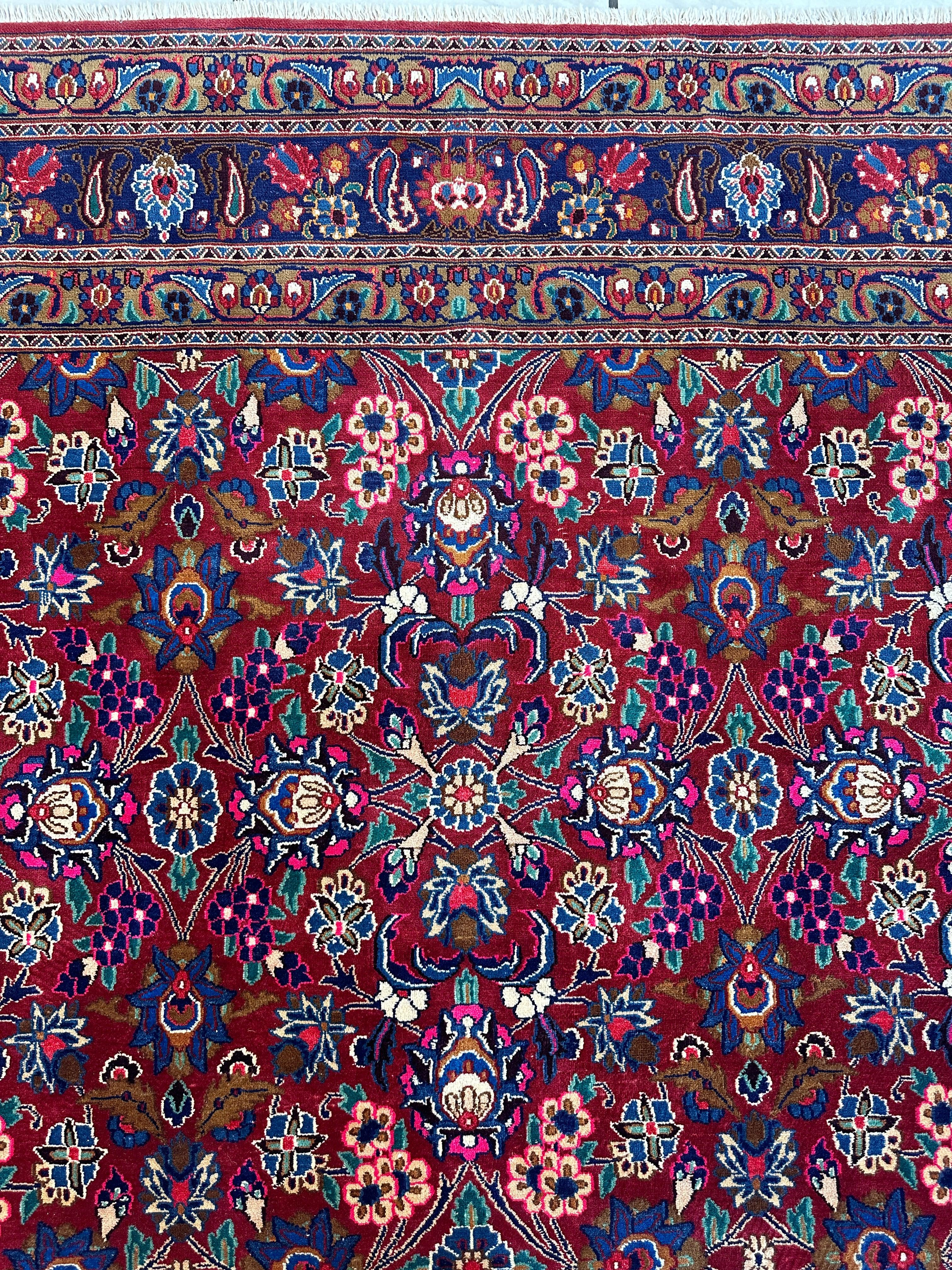 Persian Mashhad I Fine Allover Rug Wool 7 x 10 Rugistan