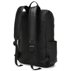 Black backpack on a white background