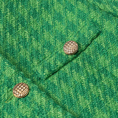 Emerald Green Tweed-Style Short Jacket For Women, SoHo, BYMANYC New York.