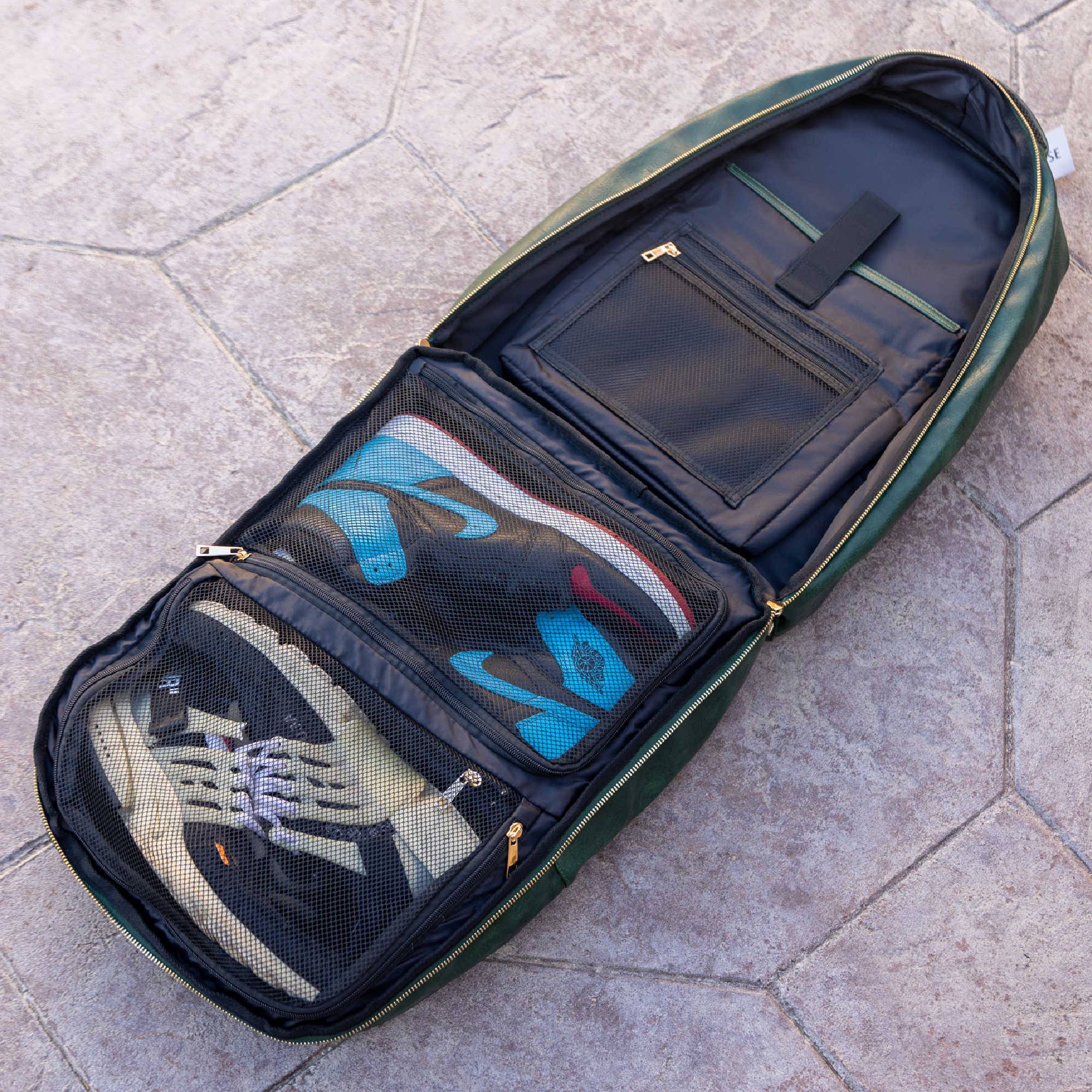 Emerald Green Leather Commuter Bag (XL Design) Sole Premise