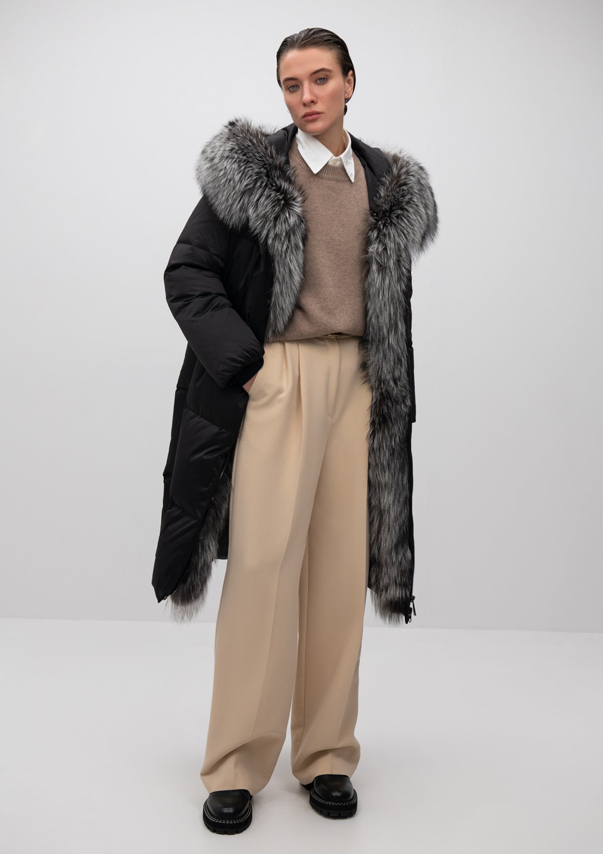 Charlotte Genuine Silver Fox Down Parka Alaska® Outerwear Company