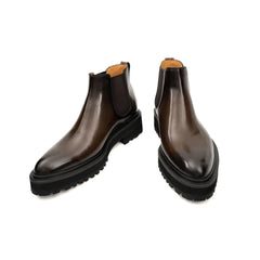 Espresso Leather Platform Chelsea