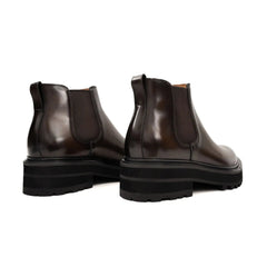 Espresso Leather Platform Chelsea