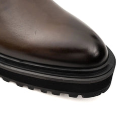 Espresso Leather Platform Chelsea