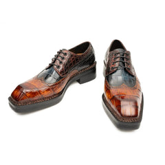 Exotic Crocodile Leather Derby Shoes