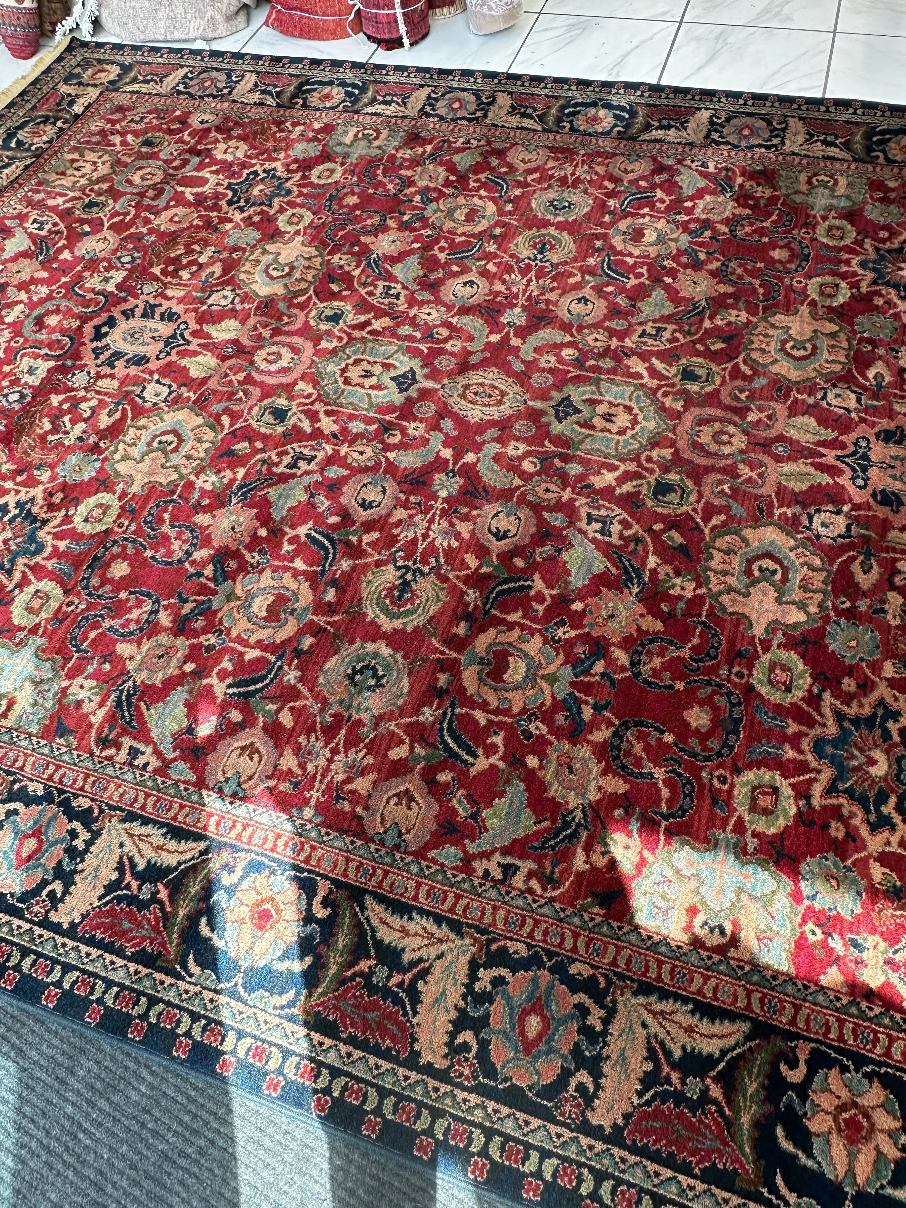 Karastan Samovar Teawash Wool Rug – 8’8” x 12’ – Vintage Elegance, Excellent Condition Rugistan