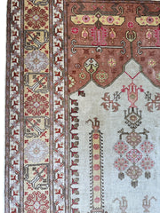 Luxurious Hand-Knotted Pure Silk Turkish Kayseri Rug – Intricate Floral & Geometric Design, 2’2” x 3’ Rugistan
