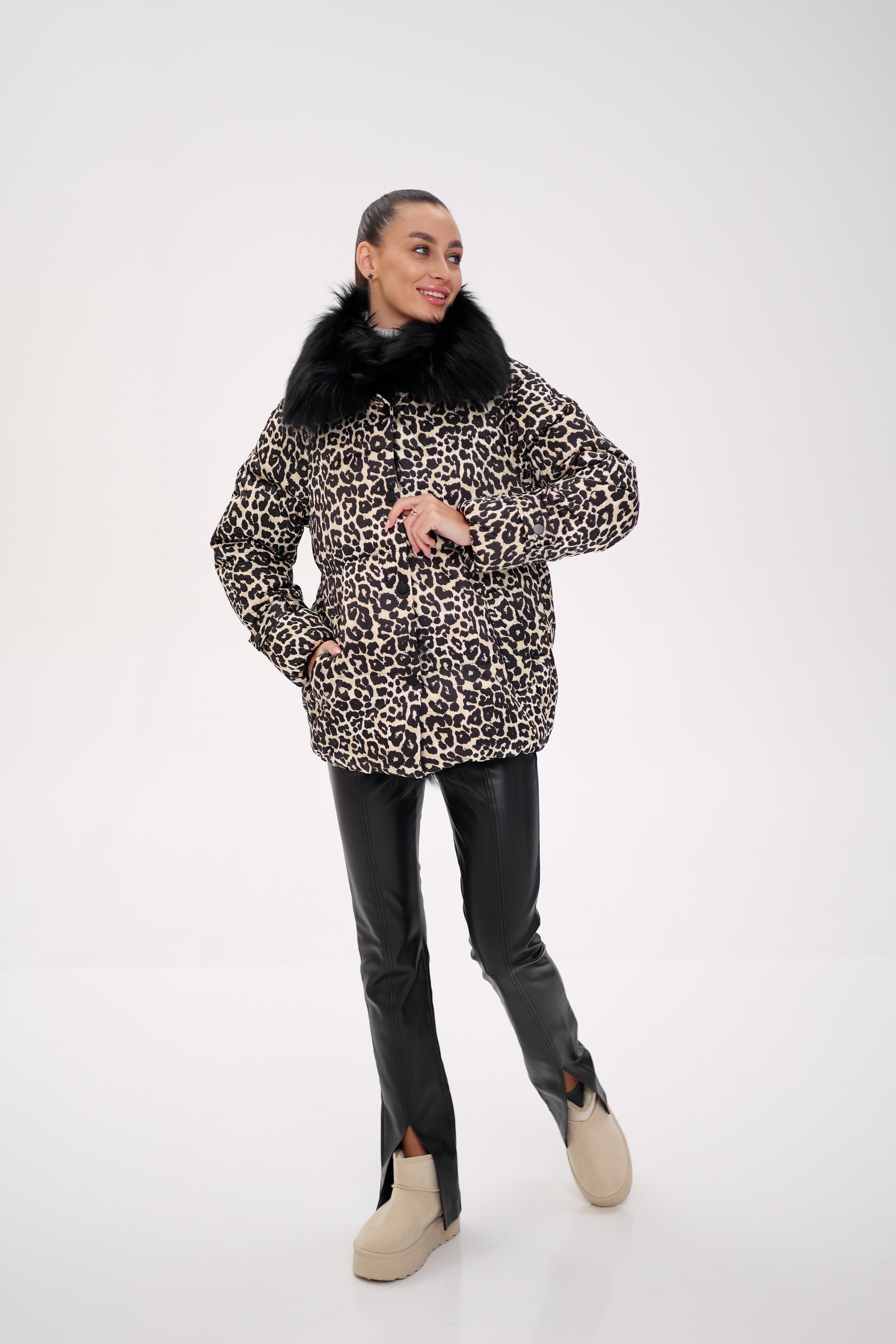 Genuine Polar Fox Leopard Luxe Down Parka Alaska® Outerwear Company