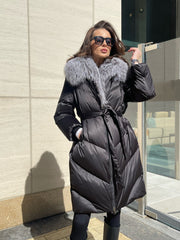 Amandine Genuine Silver Fox Down Parka Alaska® Outerwear Company