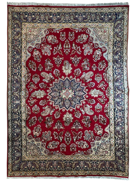 Vintage Kirman Persian Rug | 9’9” x 14’ | Thick Full-Pile Wool | Circa 1960 | K2029 Rugistan