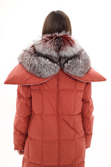 Genuine Silver Fox Fur Trim Down Coat Alaska® Outerwear Company