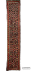 3’4” x 17’ Karabkah Antique Caucasian Wool on Wool Runner Rugistan