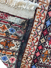 Hand-Woven Afghani Maliki Soumak Wool Kilim Rug - 4'2" x 6'6" Rugistan