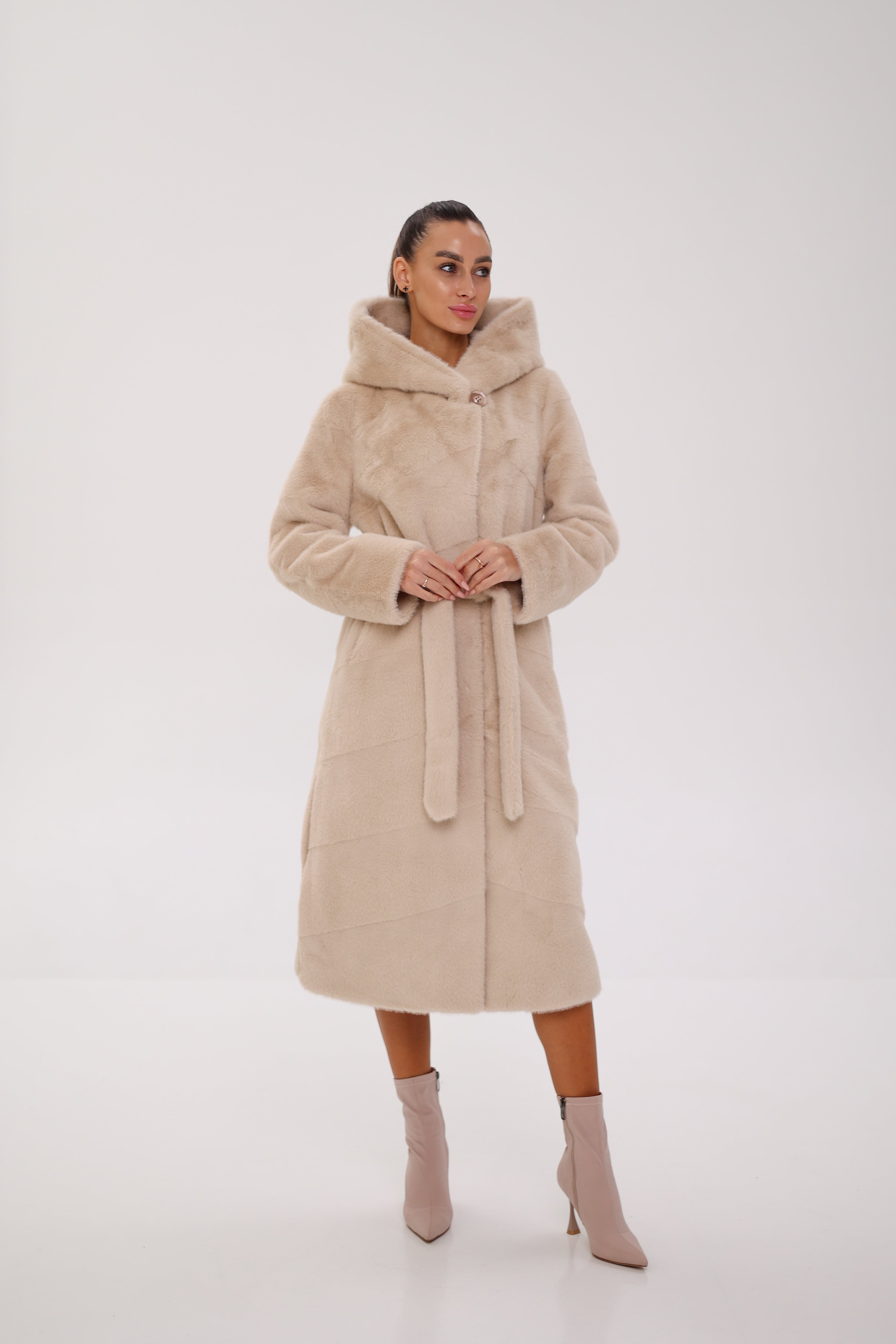 Faux Mink Effect Fur Hooded Coat Alaska® Outerwear Company