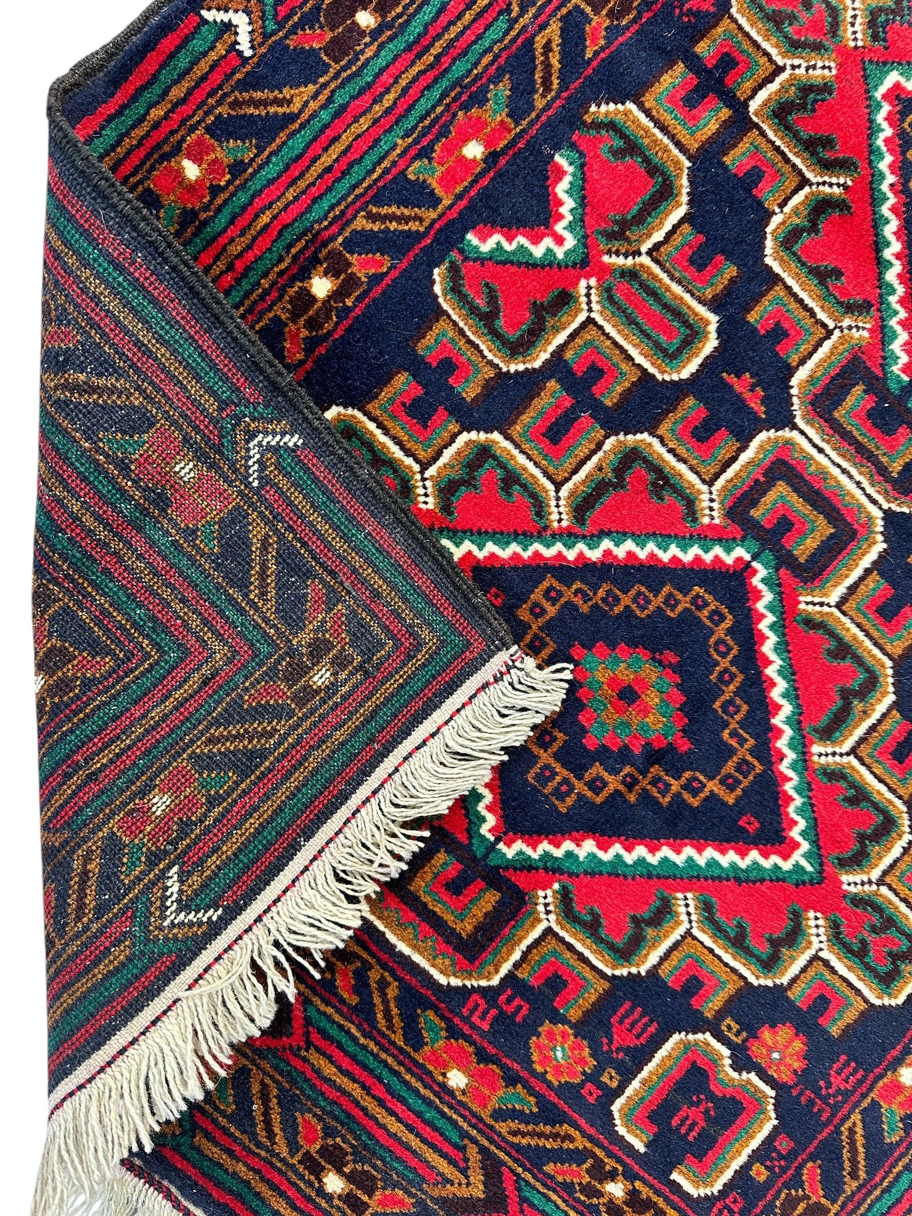 Hand-Knotted Afghani Baluch Wool Rug - 2'10" x 5' Rugistan