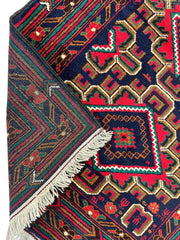 Hand-Knotted Afghani Baluch Wool Rug - 2'10" x 5' Rugistan