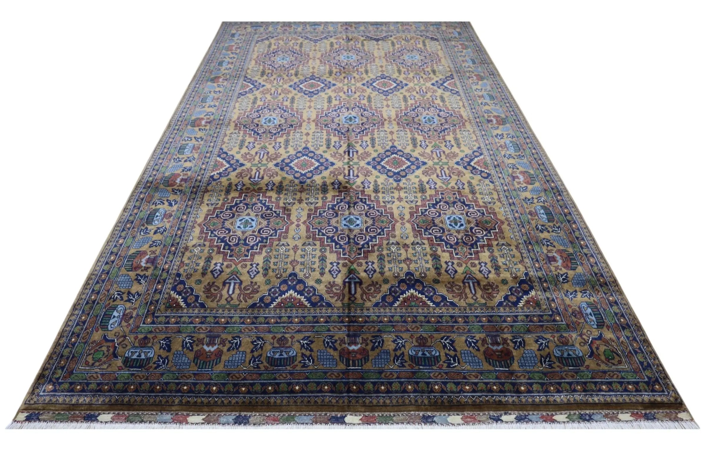 Hand-Knotted Zerkhaki Afghan Wool Area Rug – 6'7" x 9'7" | Rich Brown Tones, Durable Craftsmanship Rugistan