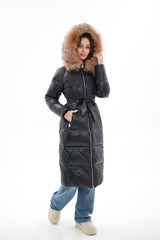 Genuine Silver Fox Fur Alternative Down Fill Coat Alaska® Outerwear Company