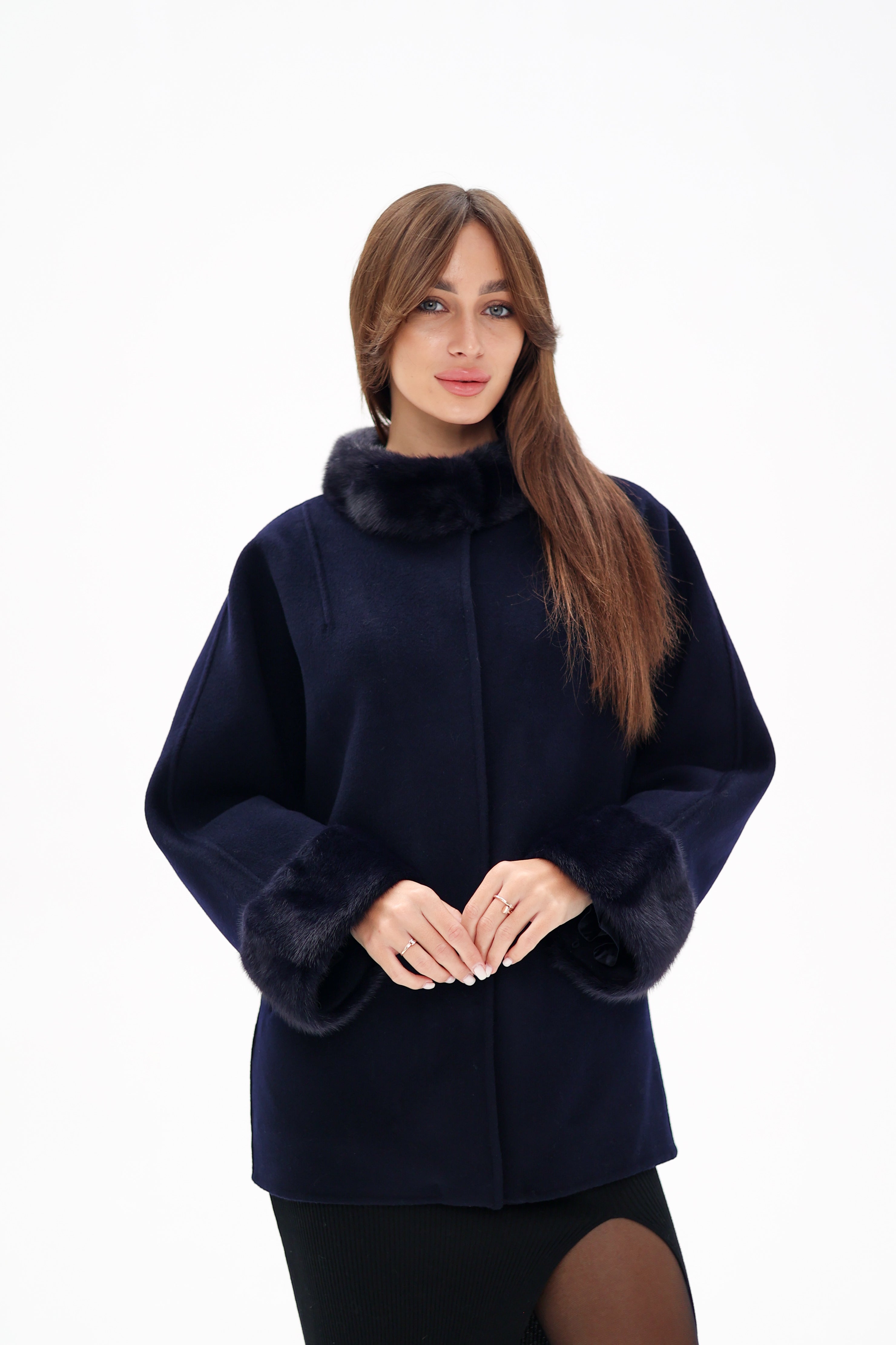 Genuine Mink Fur Virgin Wool Coat Alaska® Outerwear Company