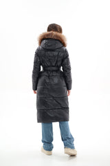 Genuine Silver Fox Fur Alternative Down Fill Coat Alaska® Outerwear Company