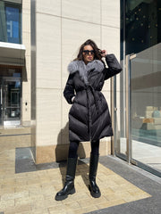 Amandine Genuine Silver Fox Down Parka Alaska® Outerwear Company