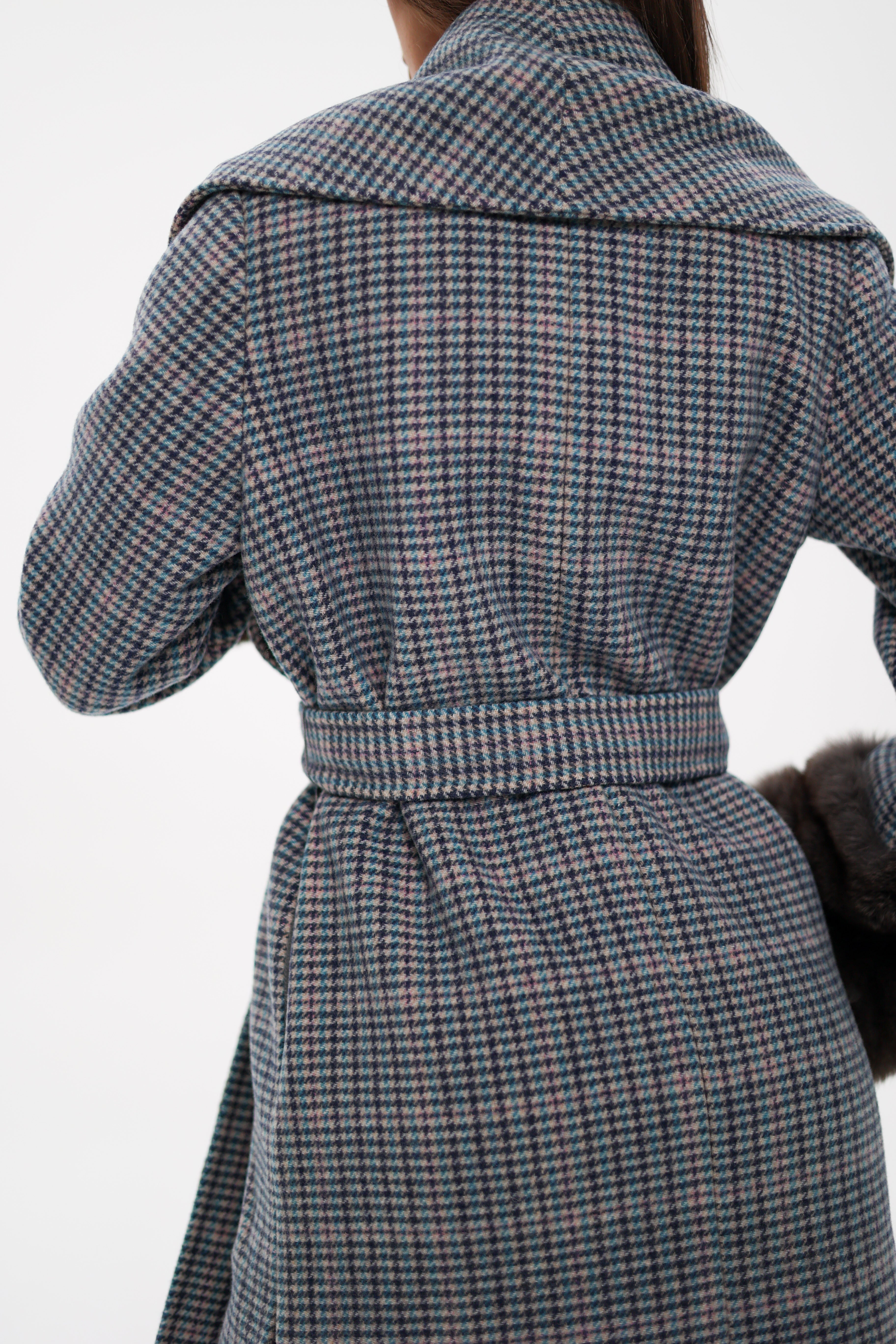 Genuine Polar Fox Fur Virgin Wool Wrap Coat Alaska® Outerwear Company