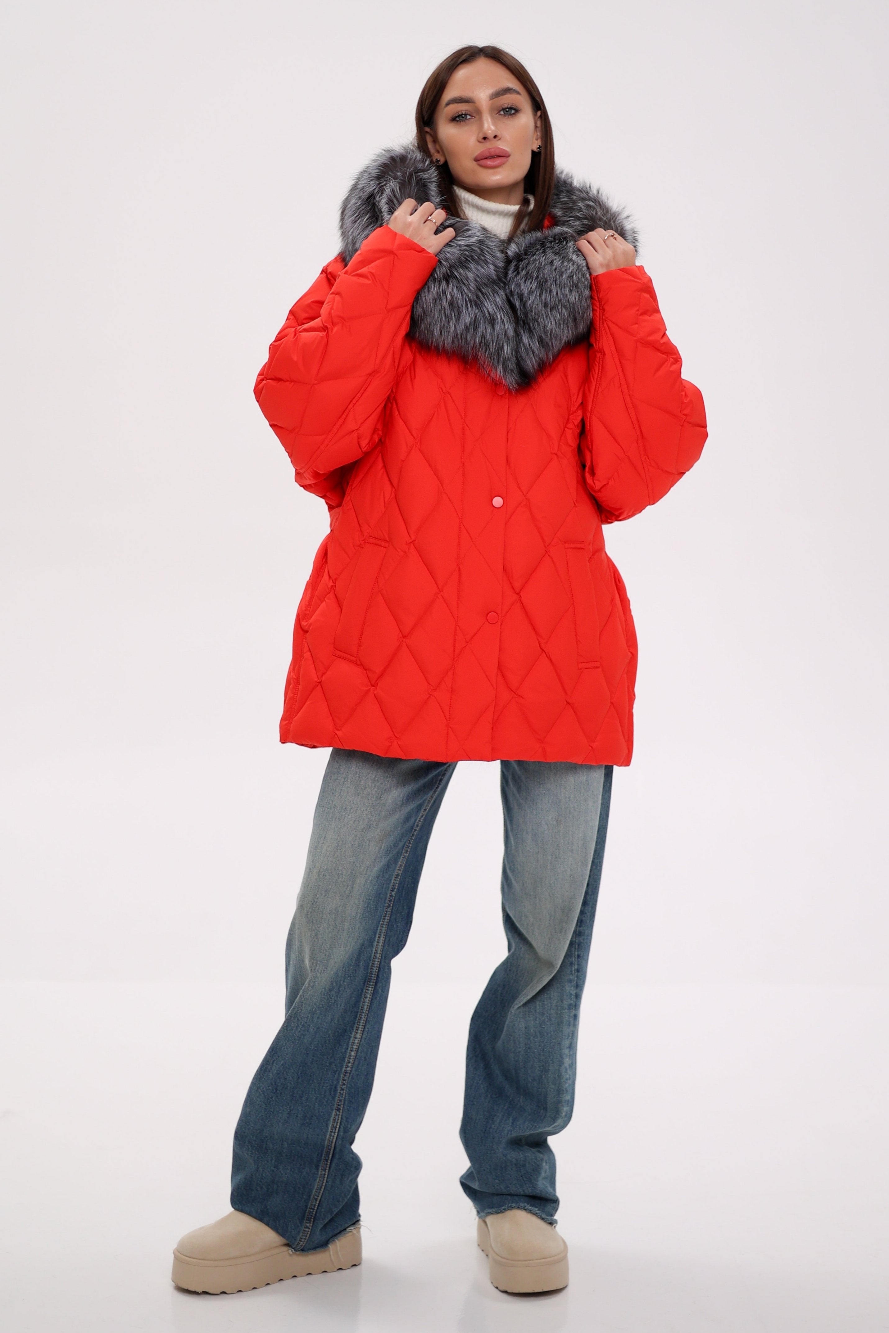 Genuine Silver Fox Down Fill Hooded Parka Alaska® Outerwear Company