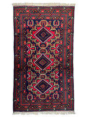 Hand-Knotted Afghani Baluch Wool Rug - 2'10" x 5' Rugistan