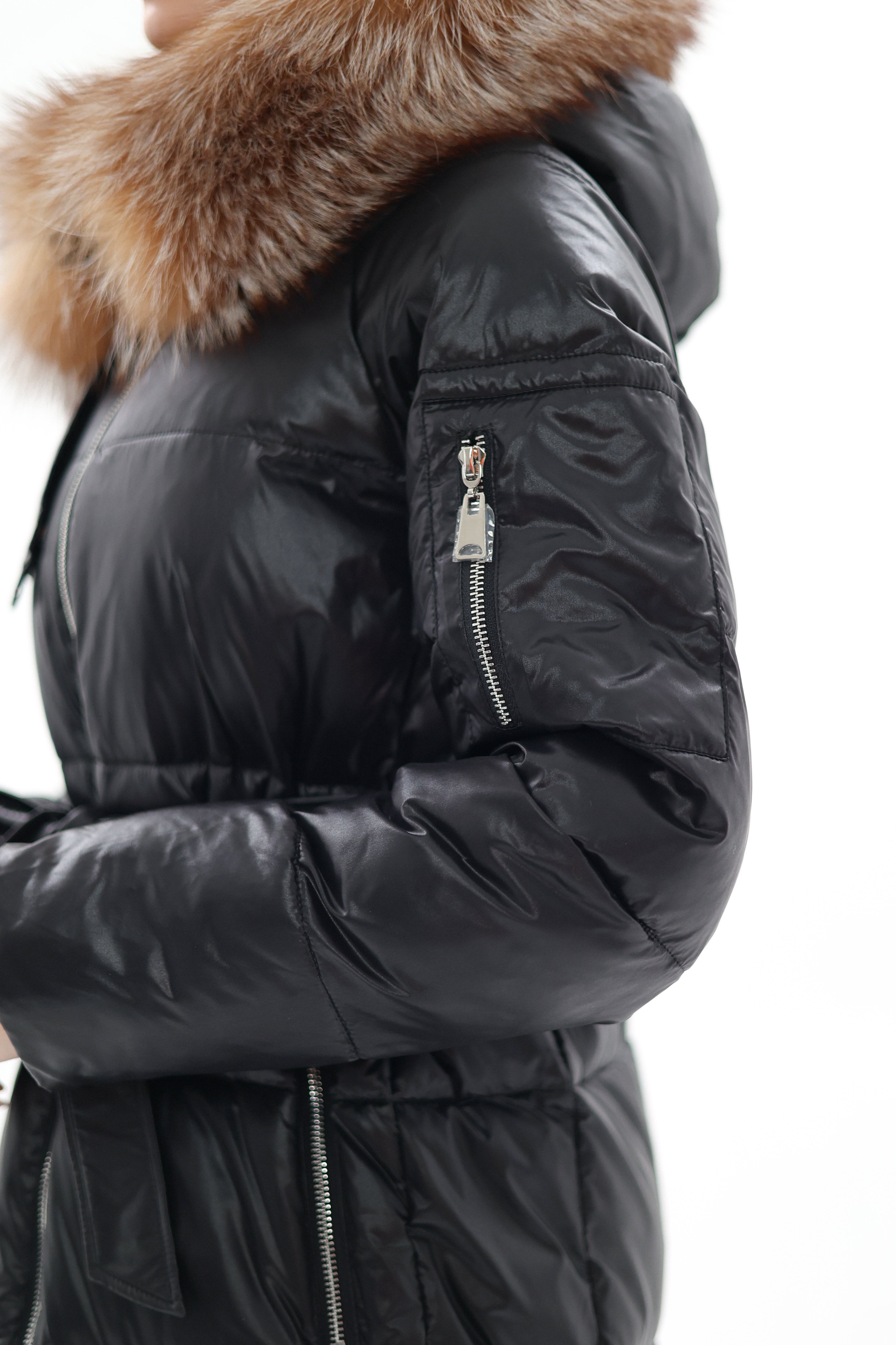 Genuine Silver Fox Fur Alternative Down Fill Coat Alaska® Outerwear Company