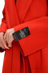 Chester Premium Wool Cashmere Coat in Sicily Red