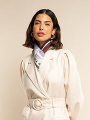 Fiorella (red/blue) - Soft and lightweight Italian foulard from pure silk