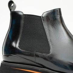 Foil leather Thick-Soled Chelsea Boot 2898 Blue